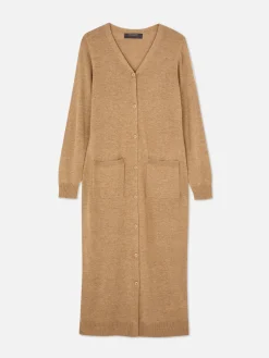 Cárdigan Largo Con Botones