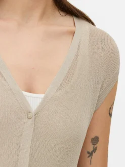 Cárdigan Largo Sin Mangas