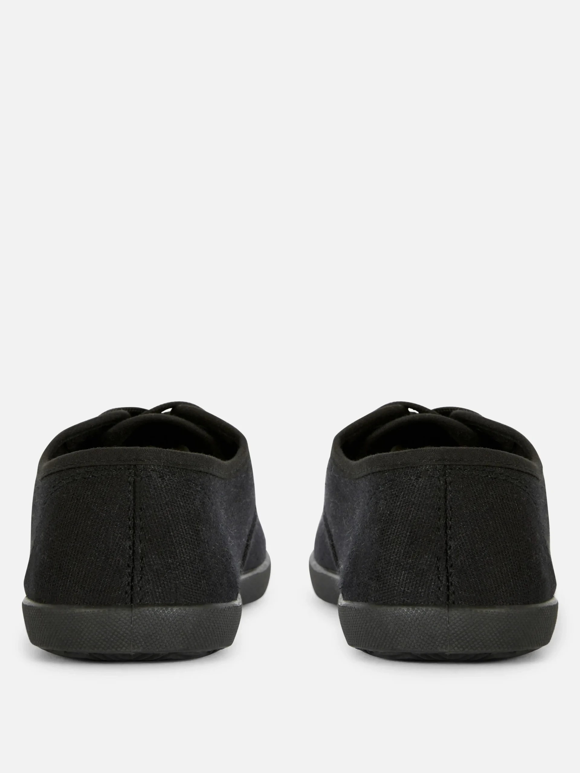 Deportivas De Lona Con Cordones