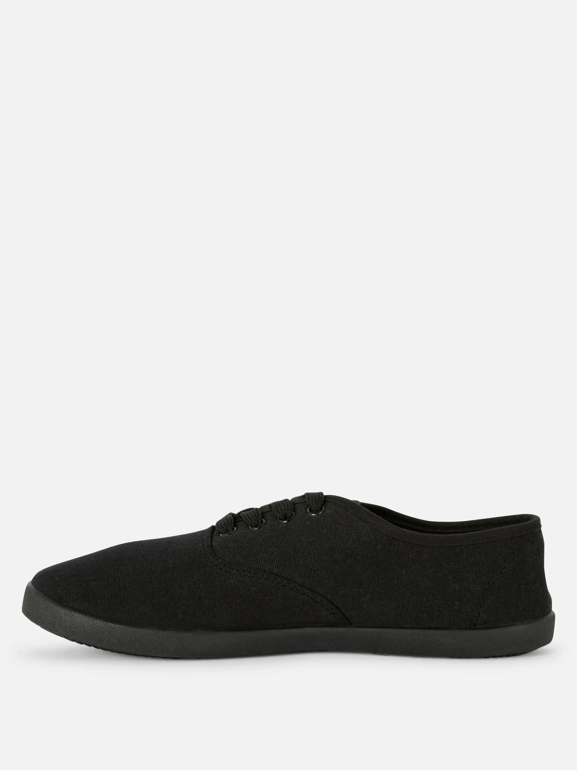 Deportivas De Lona Con Cordones