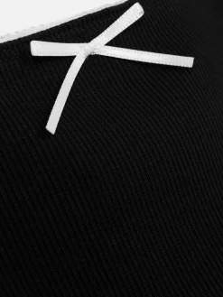 Falda Acanalada Con Ribete Ondulado