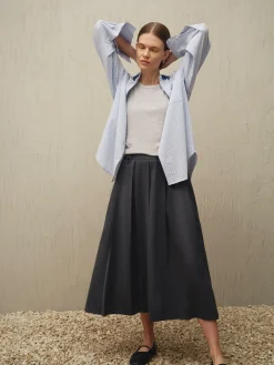 Falda Midi Plisada De The Edit