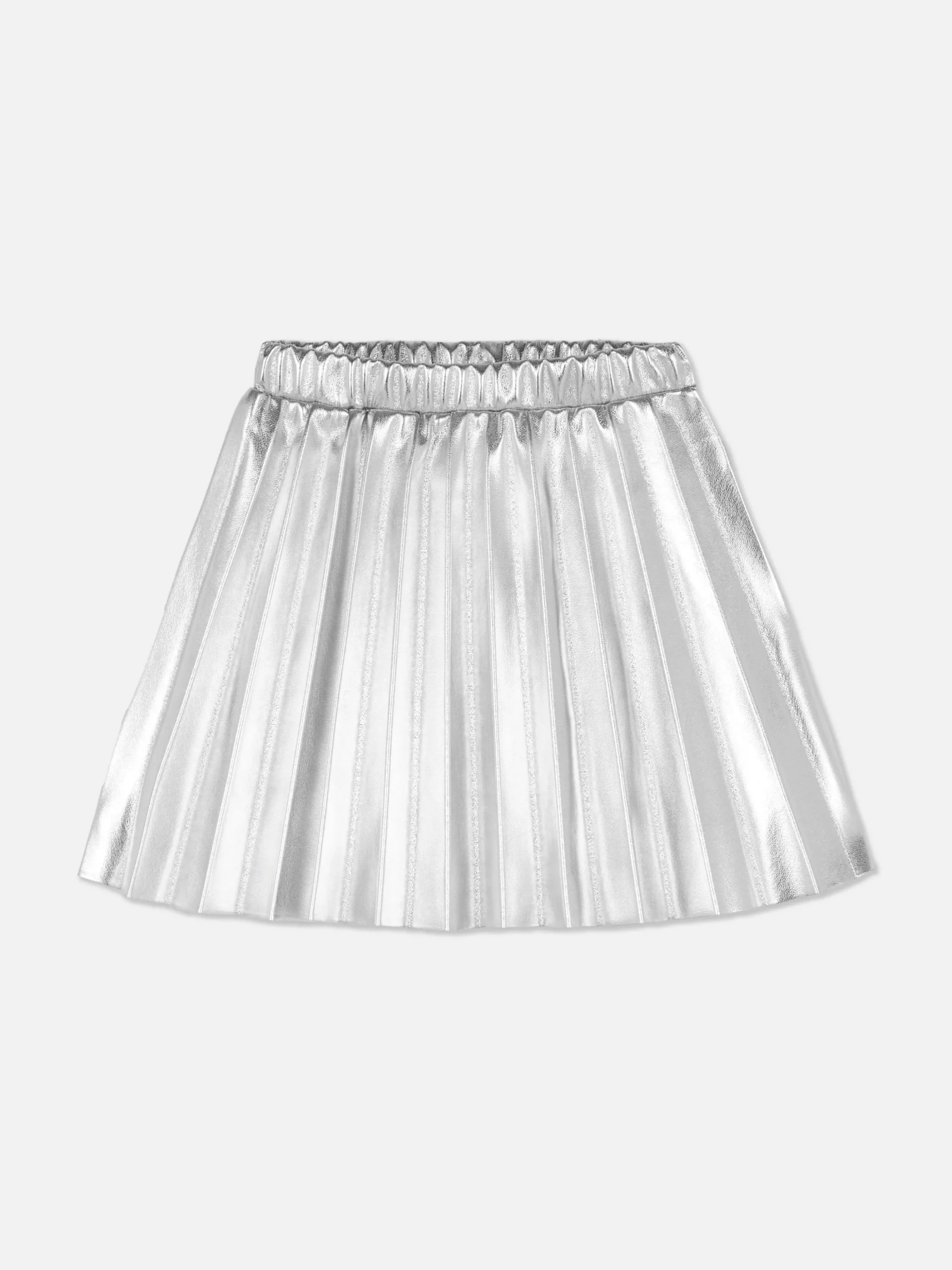 Falda Plisada Con Efecto Metalizado