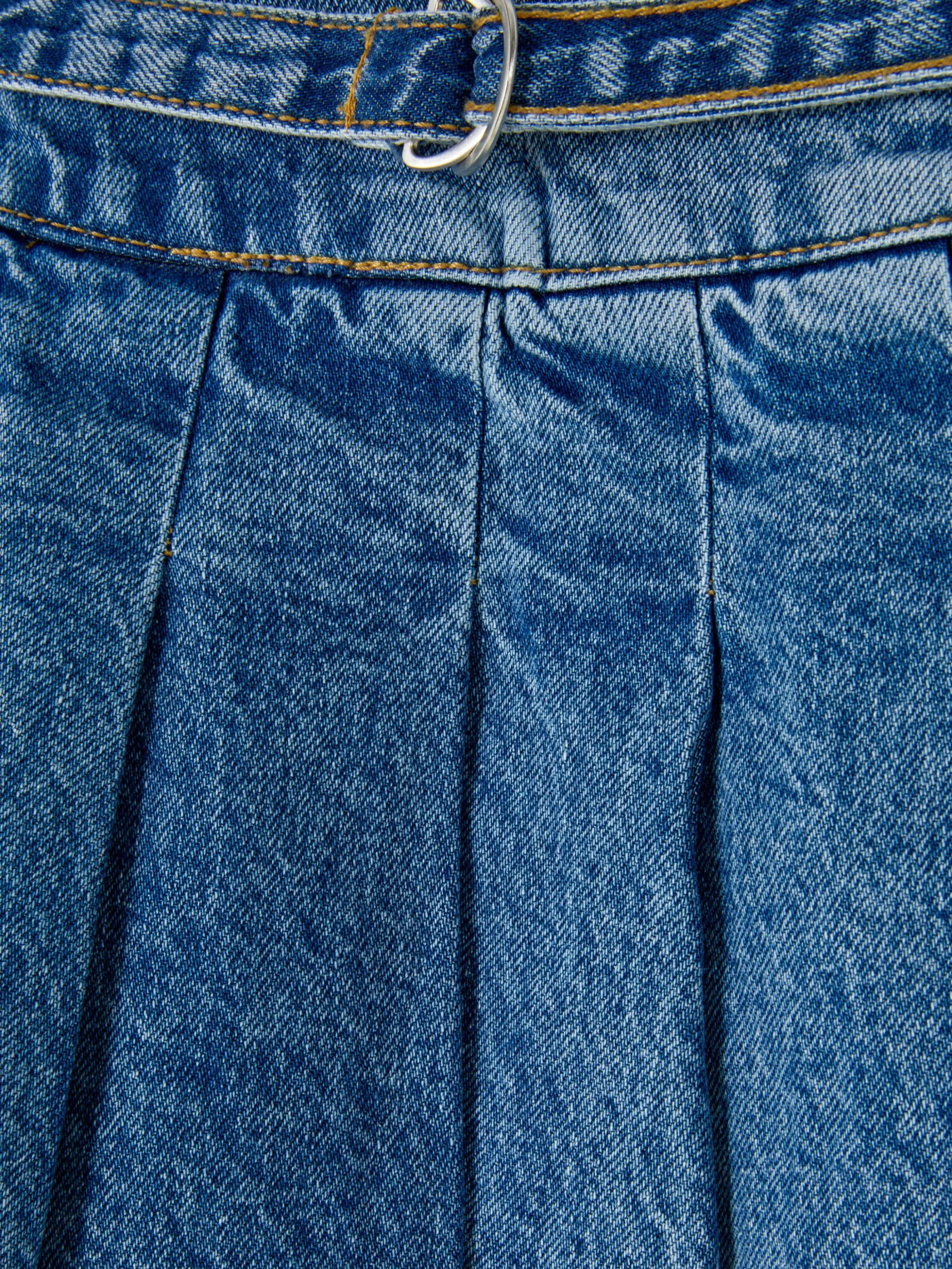 Falda Vaquera Plisada