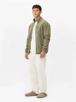 Forro Polar Con Cremallera Y Cuello Chimenea