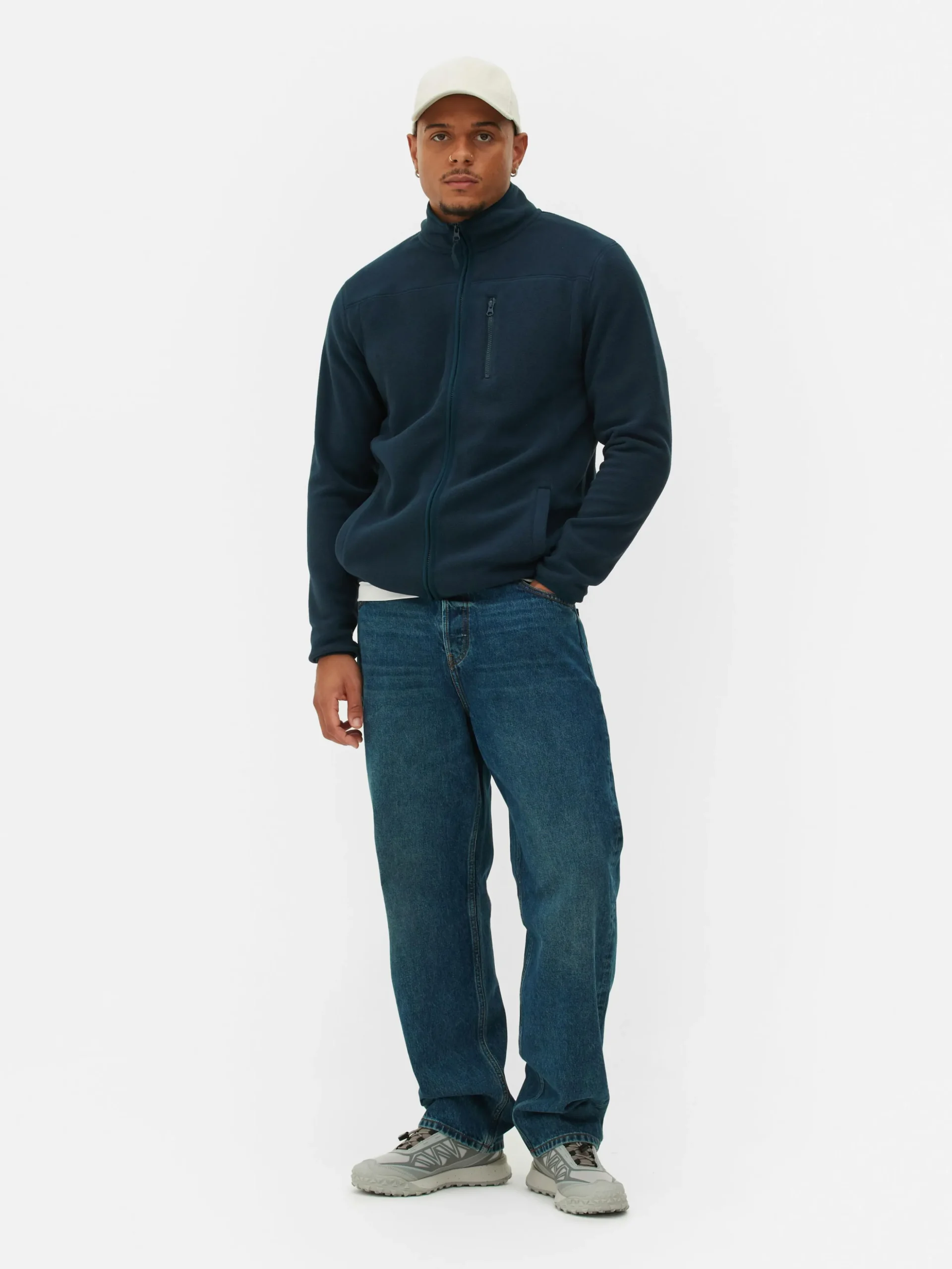 Forro Polar Con Cremallera Y Cuello Chimenea