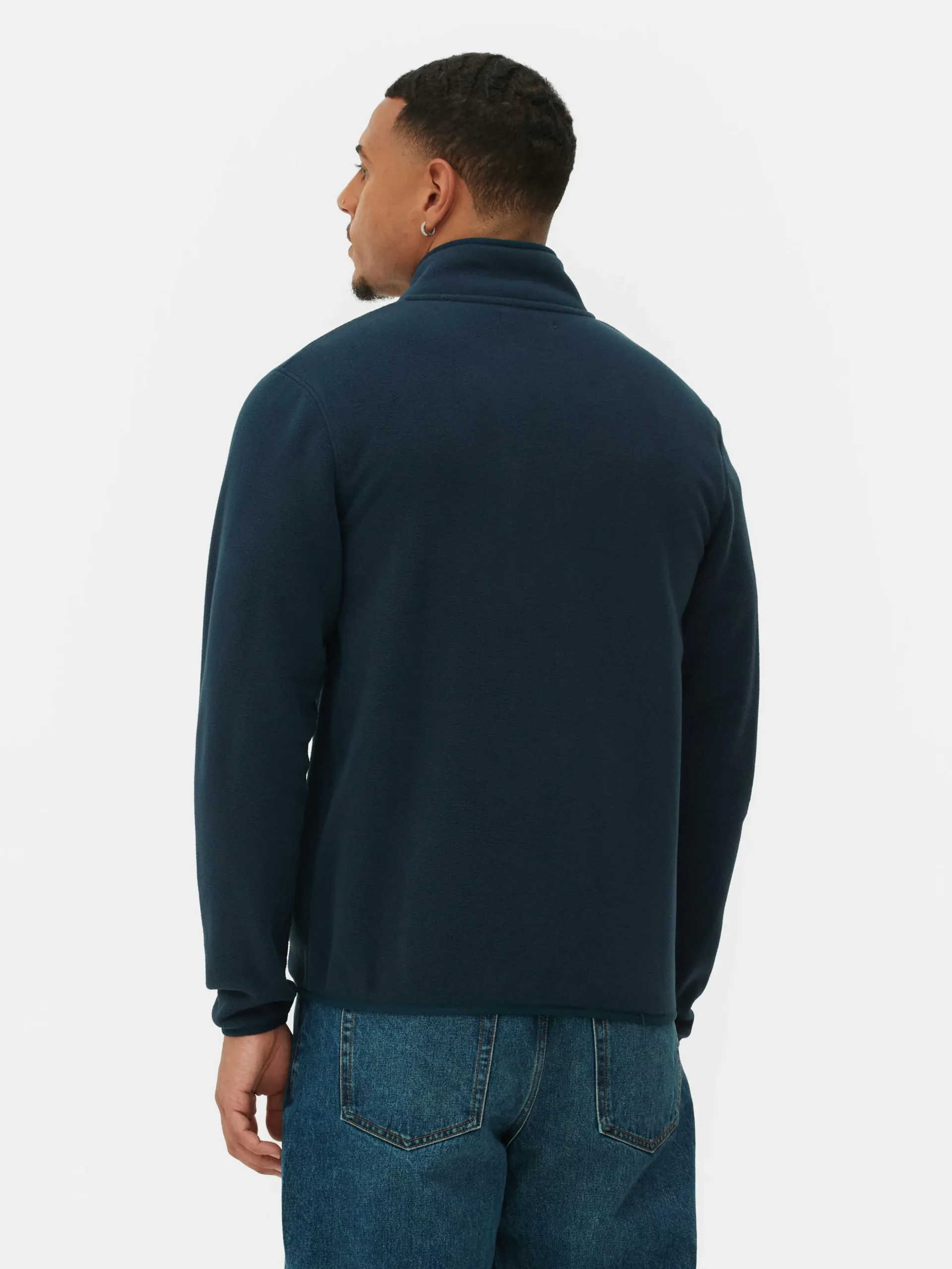 Forro Polar Con Cremallera Y Cuello Chimenea