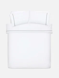 Funda Nórdica Blanca Con Ribete Para Cama King