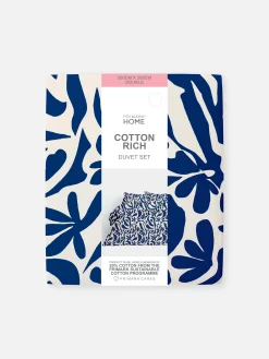 Funda Nórdica Con Hojas Abstractas Para Cama Doble