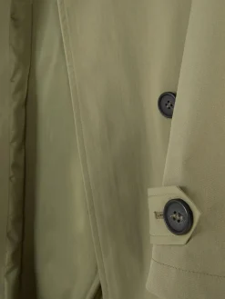 Gabardina De Doble Botonadura Con Cinturón