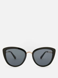 Gafas De Sol Estilo Ojos De Gato Con Ribete Metálico