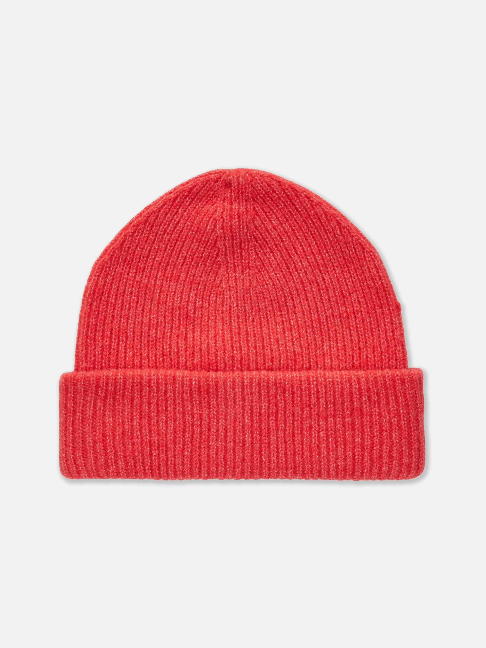 Gorro De Punto Grueso Con Borde Vuelto