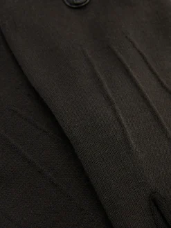 Guantes De Punto Roma Con Ribete De Piel Sintética