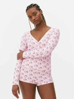 Hello Kitty Long Sleeve Top And Shorts Pyjamas