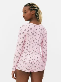 Hello Kitty Long Sleeve Top And Shorts Pyjamas