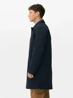 Impermeable Largo Con Botonadura Sencilla