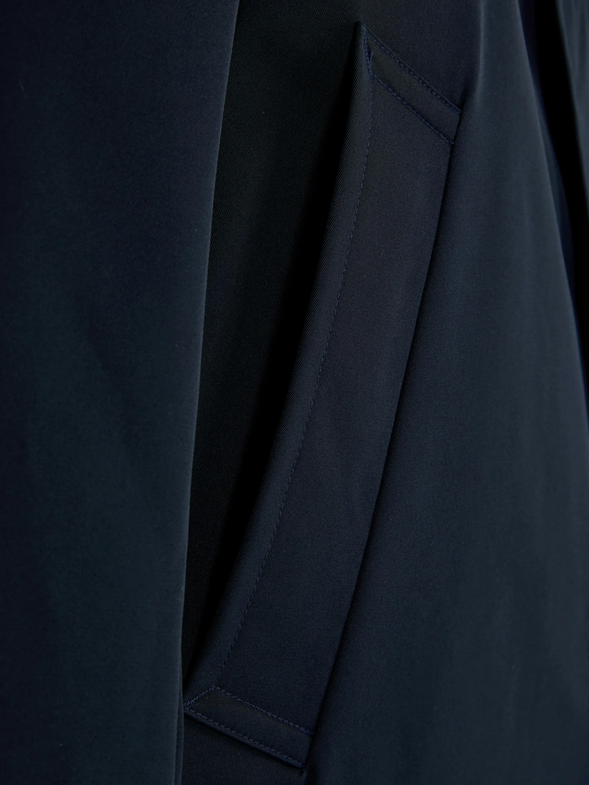 Impermeable Largo Con Botonadura Sencilla