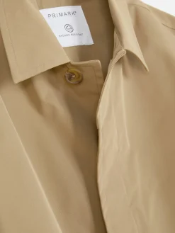 Impermeable Largo Con Botonadura Sencilla