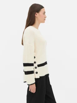 Jersey A Rayas Con Detalle De Botones