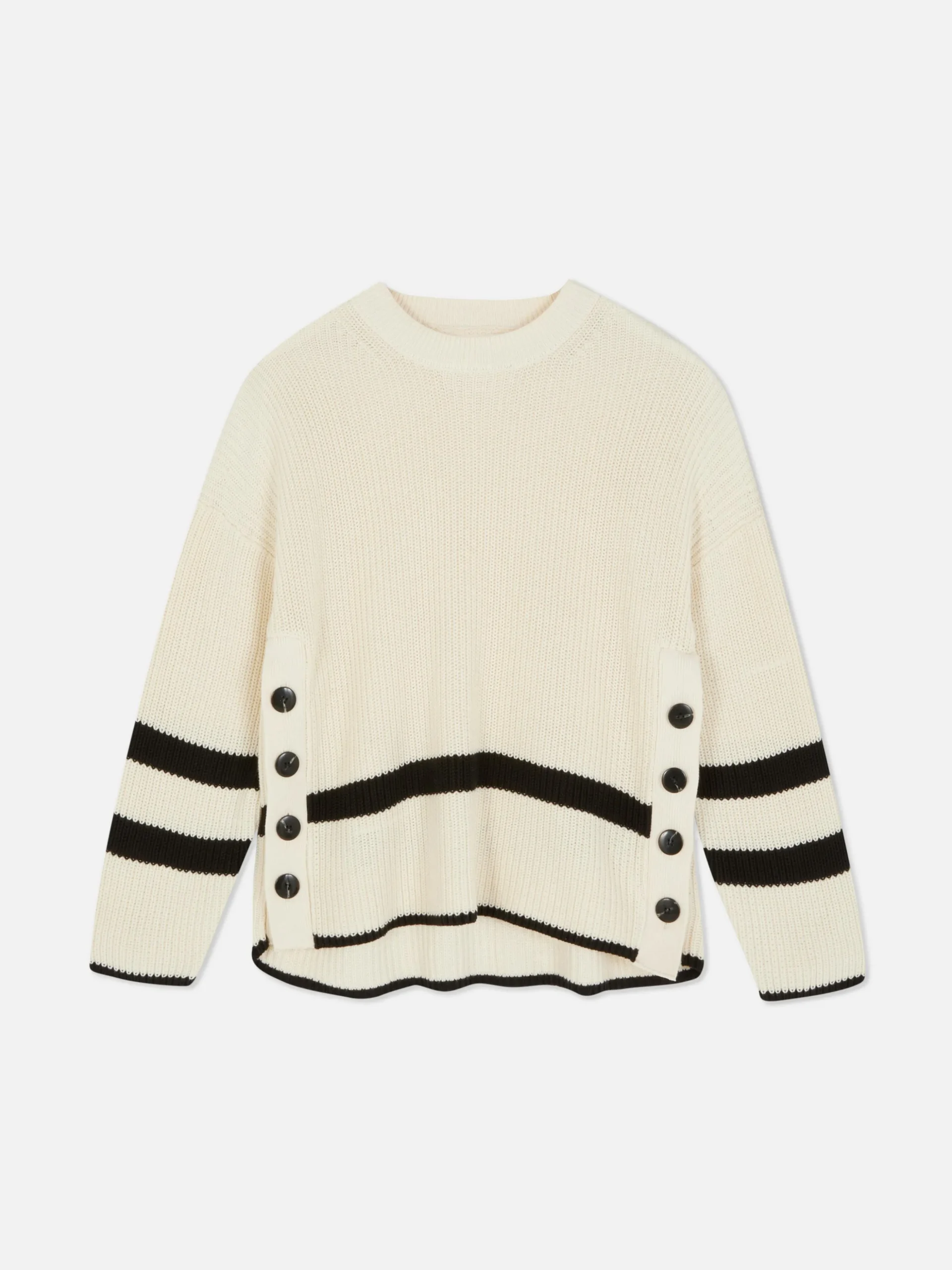 Jersey A Rayas Con Detalle De Botones