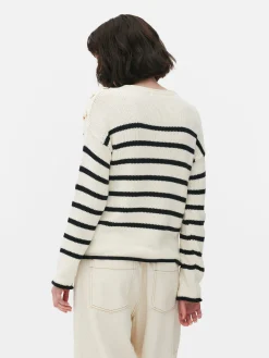 Jersey A Rayas Con Hombros Enrejados