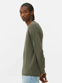 Jersey Acanalado Con Cuello Redondo