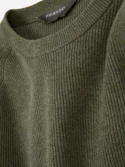 Jersey Acanalado Con Cuello Redondo