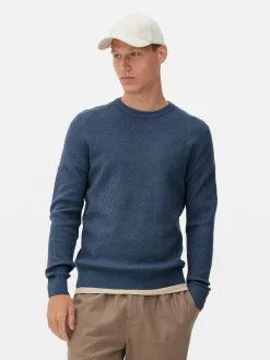 Jersey Acanalado Con Cuello Redondo