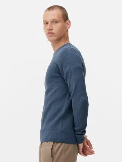 Jersey Acanalado Con Cuello Redondo