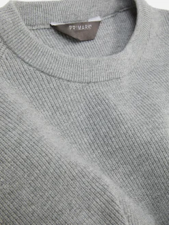 Jersey Acanalado Con Cuello Redondo