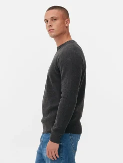 Jersey Acanalado Con Cuello Redondo