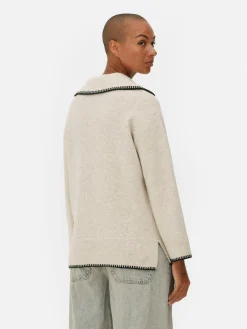 Jersey Con Cuello Pespunteado