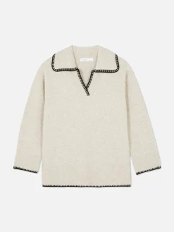 Jersey Con Cuello Pespunteado