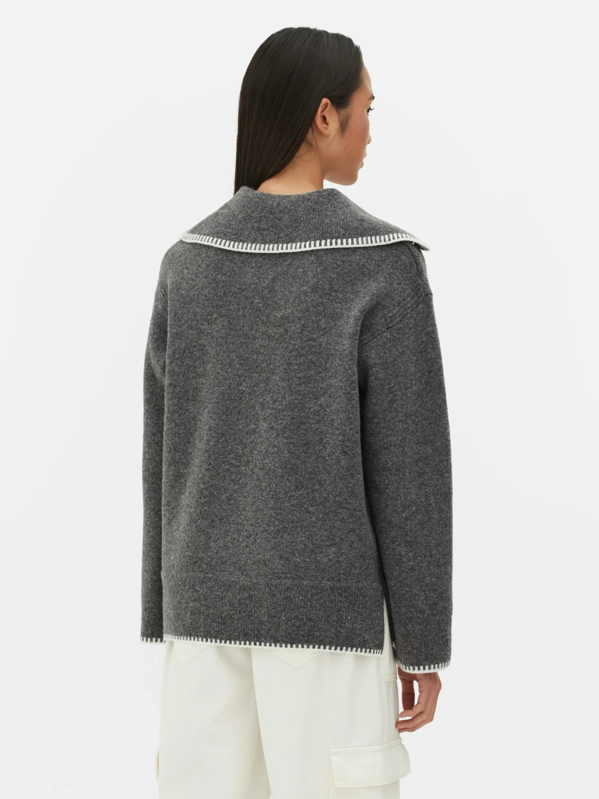 Jersey Con Cuello Pespunteado