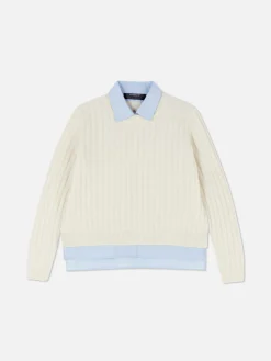 Jersey Con Detalle De Camisa Dos En Uno