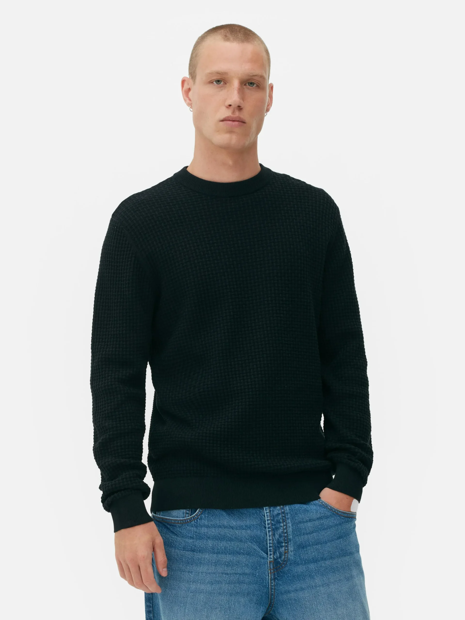 Jersey De Cuello Redondo En Punto Esterilla