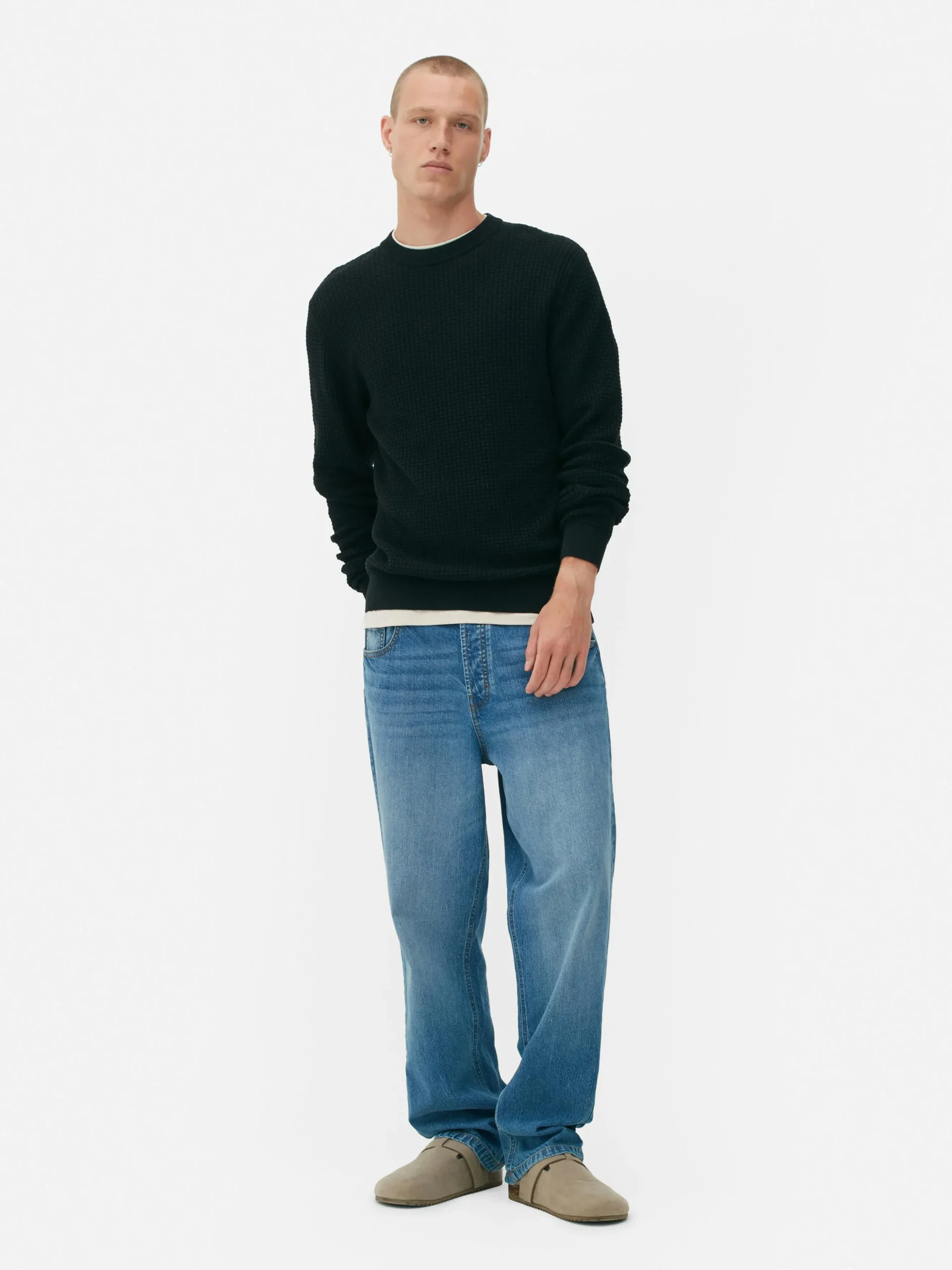 Jersey De Cuello Redondo En Punto Esterilla