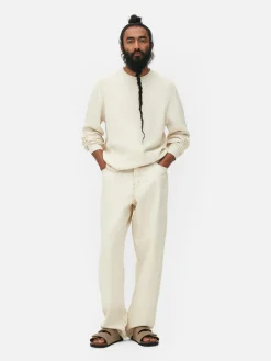 Jersey De Cuello Redondo En Punto Esterilla