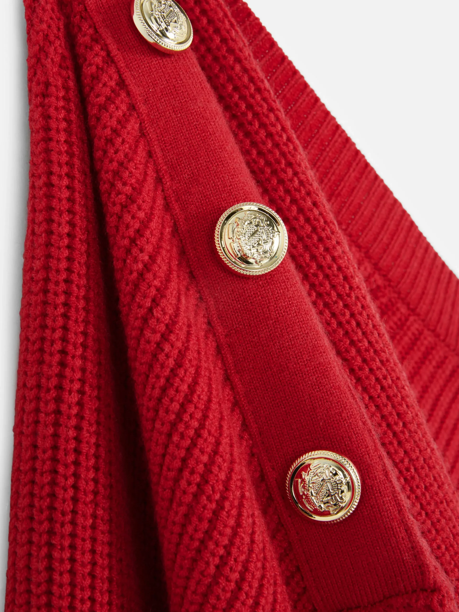 Jersey De Cuello Redondo Con Botones Decorativos