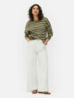 Jersey De Cuello Redondo Y Punto Abierto