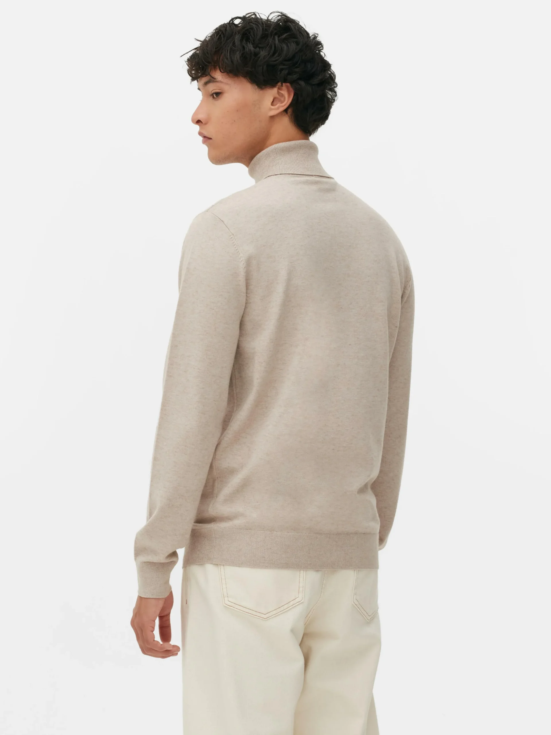 Jersey De Cuello Vuelto En Tejido De Punto Fino