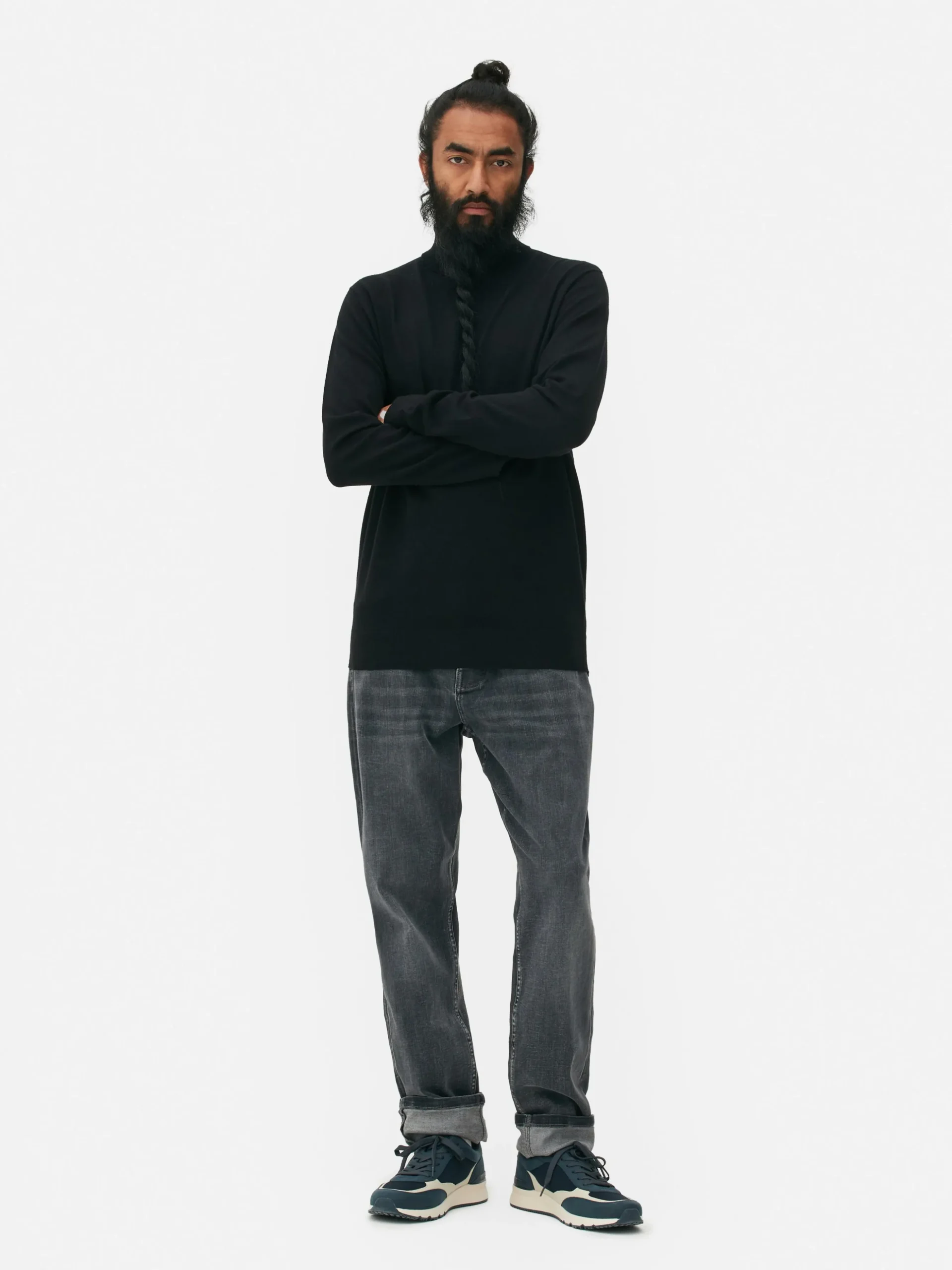 Jersey De Cuello Vuelto En Tejido De Punto Fino