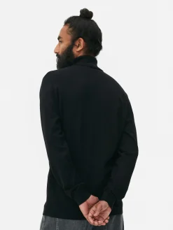 Jersey De Cuello Vuelto En Tejido De Punto Fino