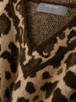 Jersey De Leopardo Con Cuello De Pico