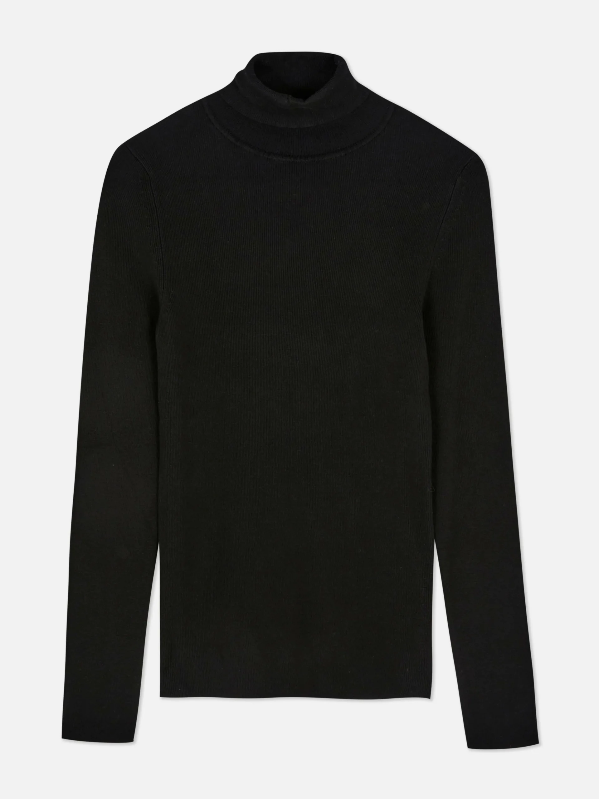 Jersey De Punto Acanalado Y Cuello Vuelto