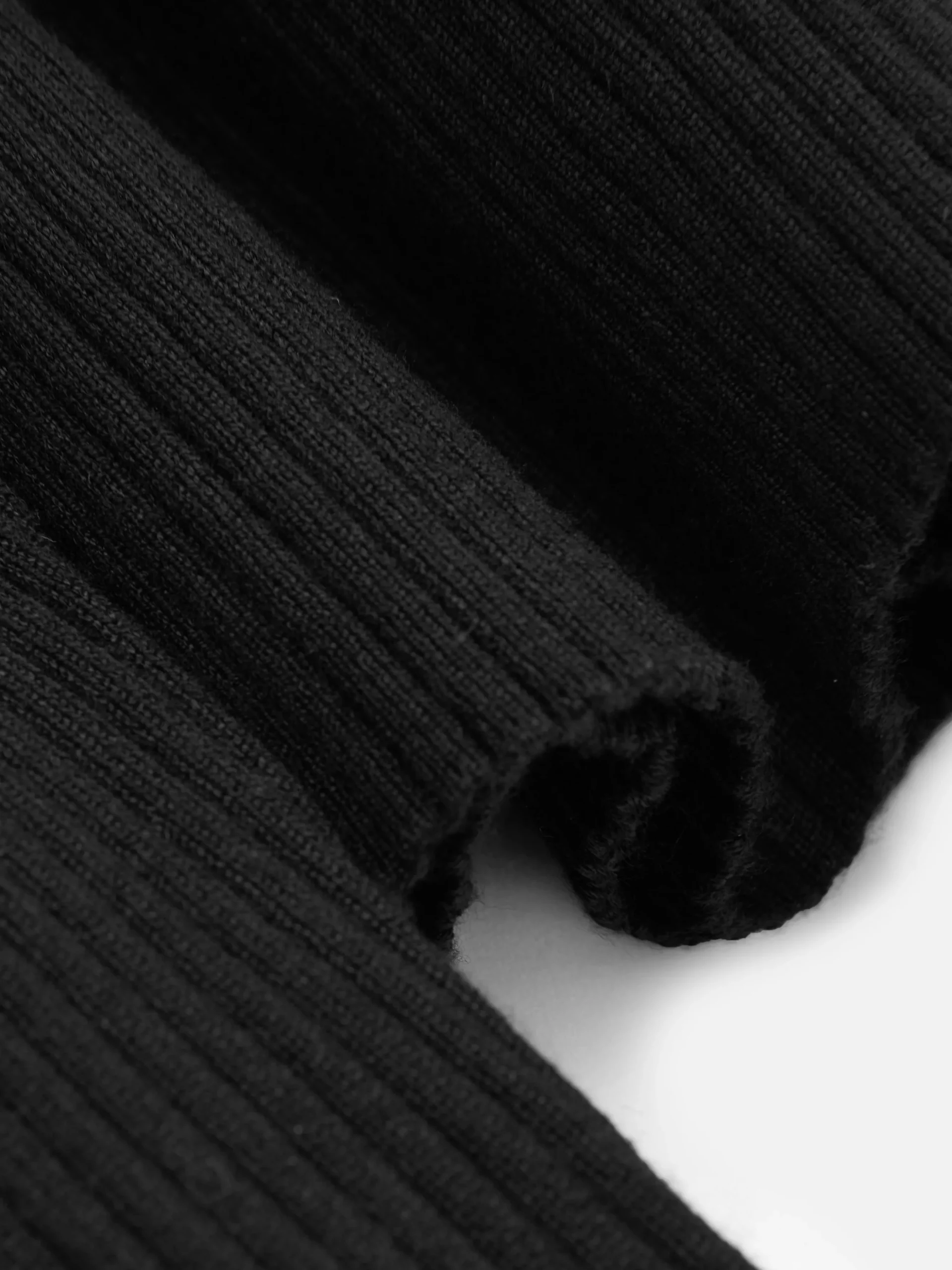 Jersey De Punto Acanalado Y Cuello Vuelto