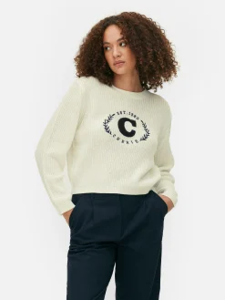 Jersey De Punto Bordado