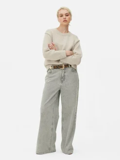 Jersey De Punto Con Cuello Redondo