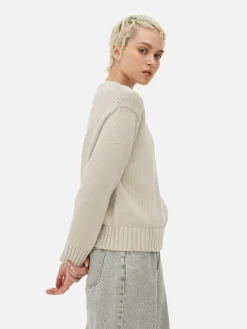 Jersey De Punto Con Cuello Redondo