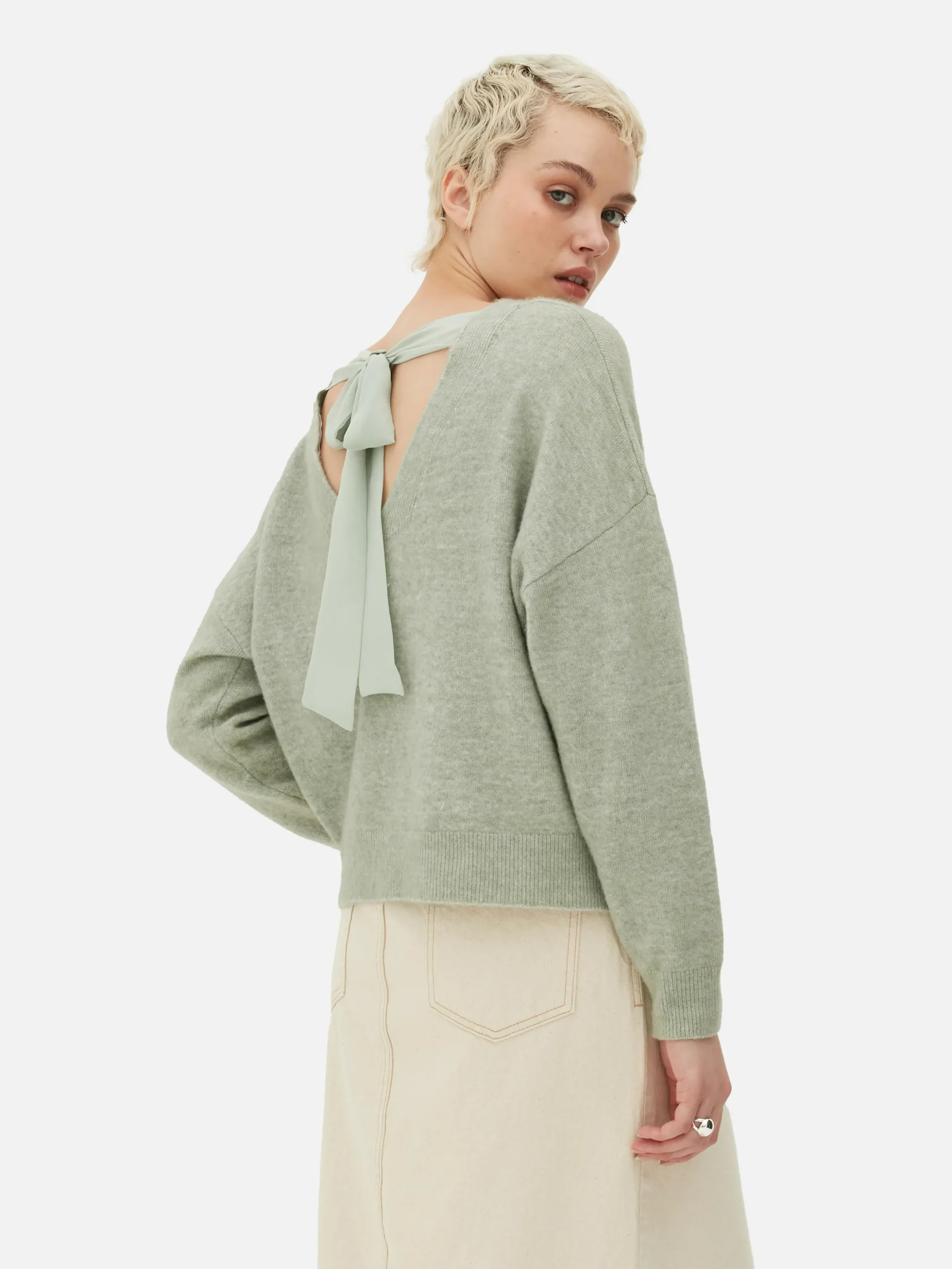 Jersey De Punto Con Lazo En La Espalda